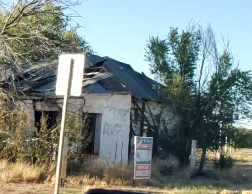 Free Air on the wall of an abandoned business